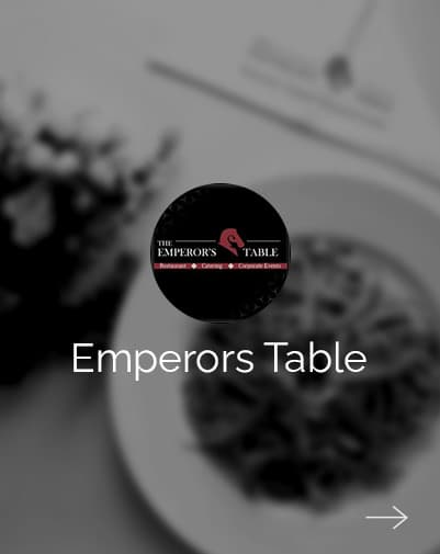 Emperor's Table brand card, restaurant & catering photography by Qaurus