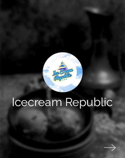 Ice Cream Republic brand card, ice cream & desserts photography by Qaurus