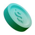 Dollar coin icon