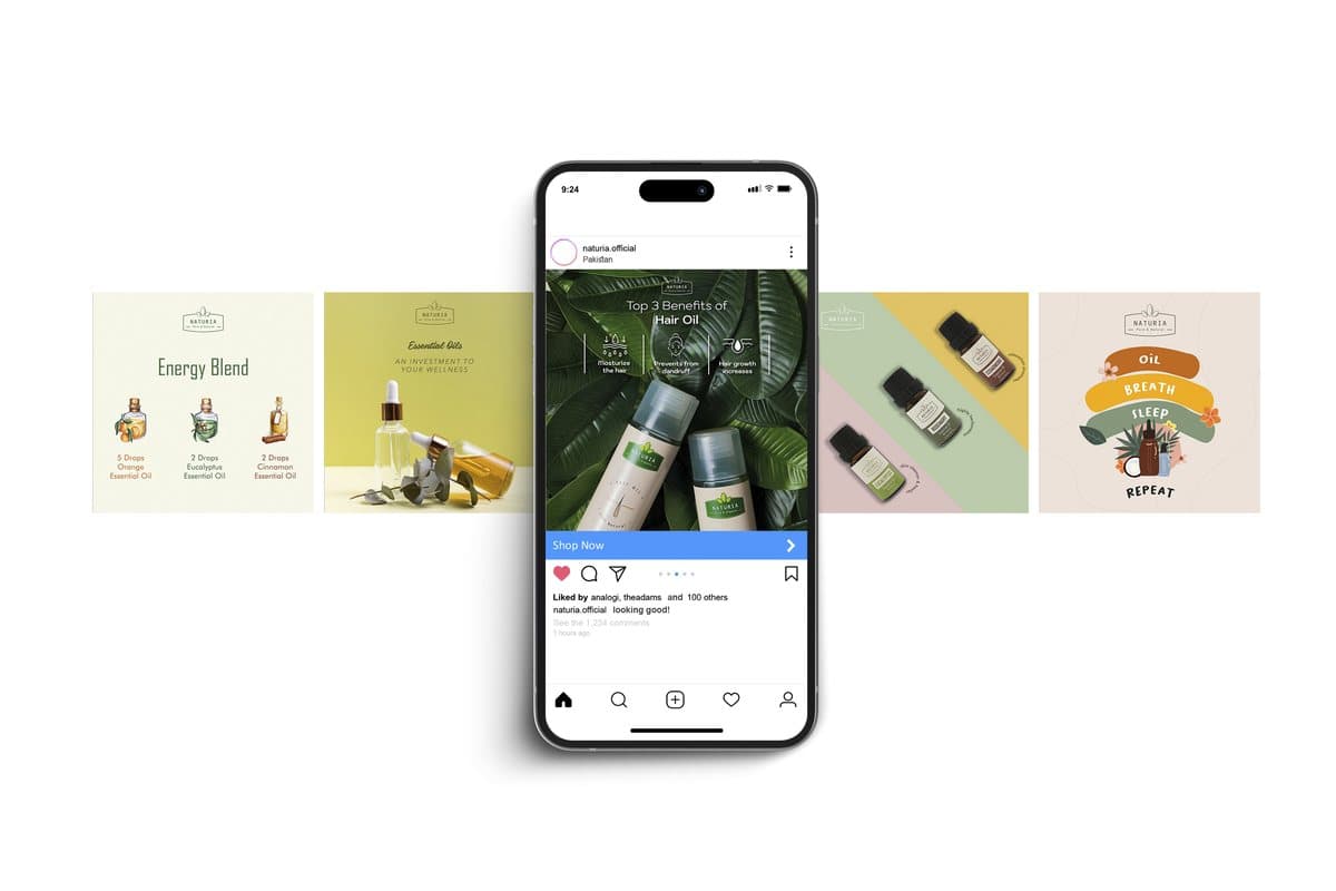 Naturia product brand and packaging design